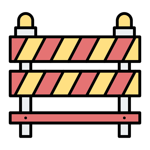 bloqueo de carretera Generic Outline Color icono