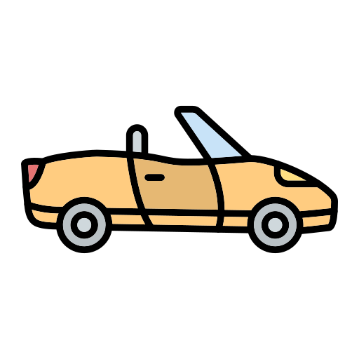 coche descapotable Generic Outline Color icono