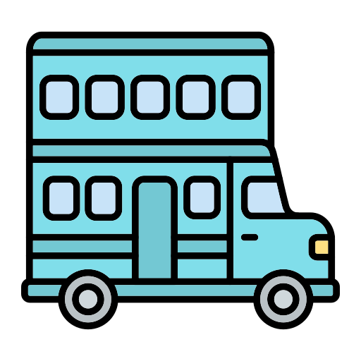 autobus à impériale Generic Outline Color Icône