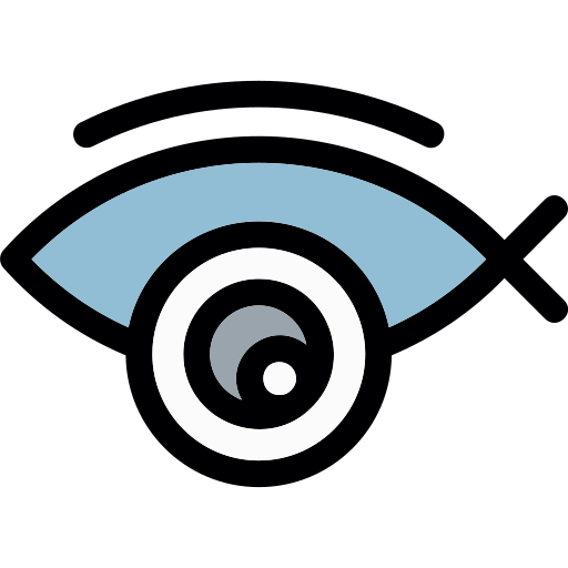 ojo de pez Generic Outline Color icono