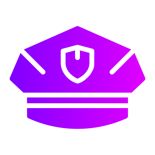 Полицейская кепка Generic Flat Gradient иконка