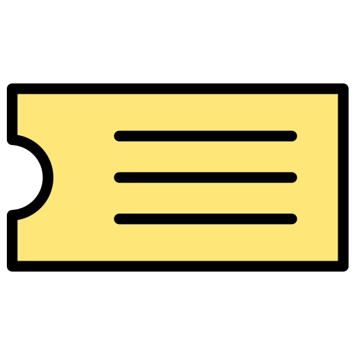 Ticket Generic Outline Color icon