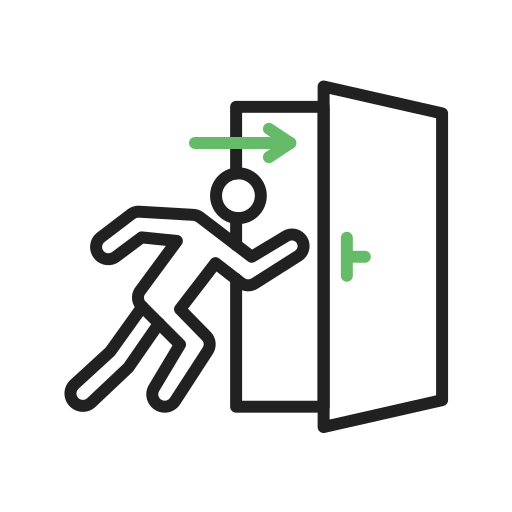 Fire exit Generic Outline Color icon
