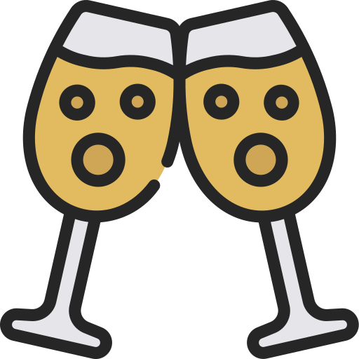 Champagne glass Juicy Fish Soft-fill icon