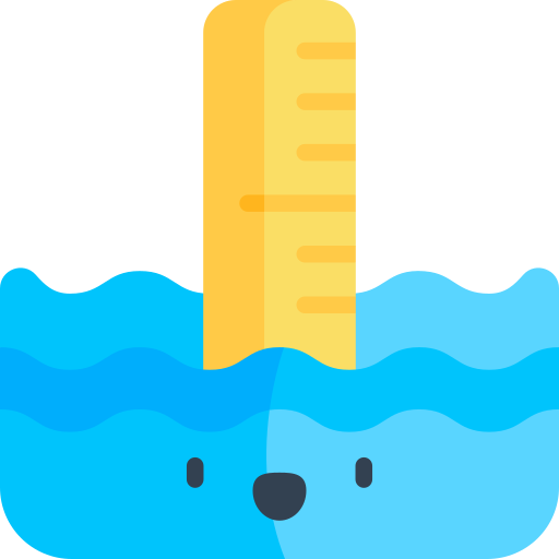 Sea level Kawaii Flat icon