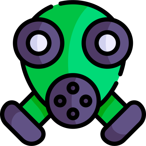 gasmasker Kawaii Lineal color icoon