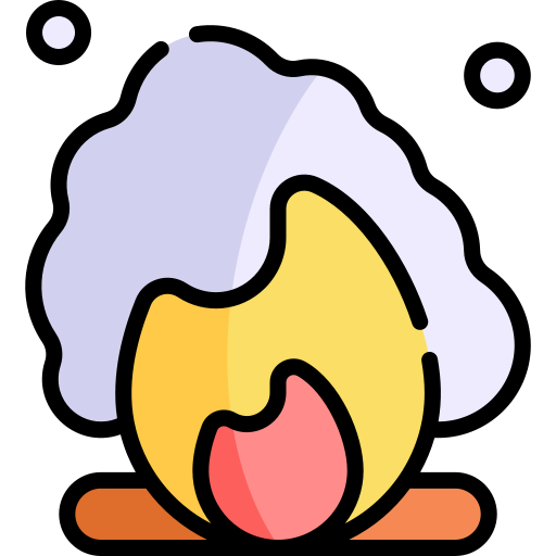 Fire Kawaii Lineal color icon