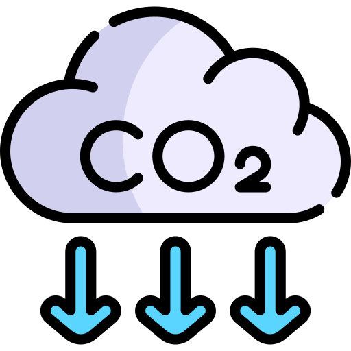 dióxido de carbono Kawaii Lineal color Ícone