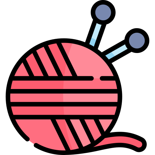 tejido de punto Kawaii Lineal color icono