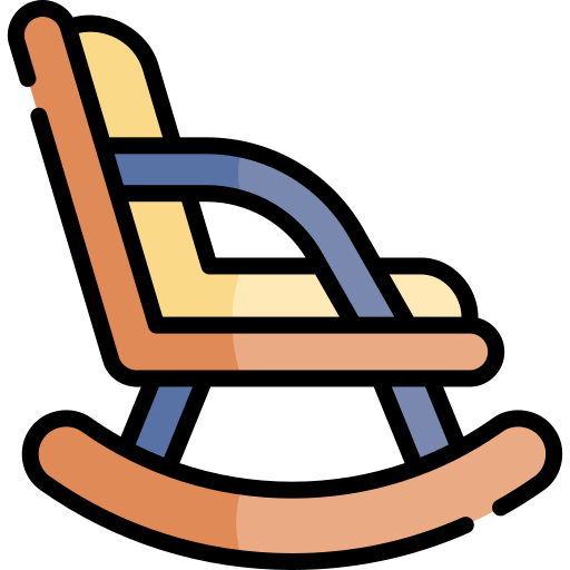 Rocking chair Kawaii Lineal color icon