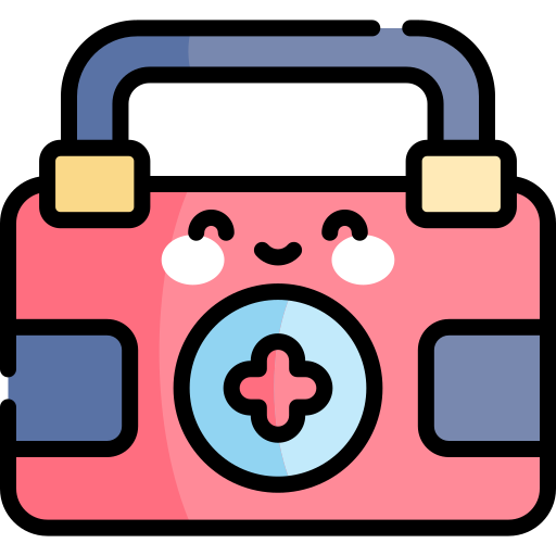 First aid kit Kawaii Lineal color icon