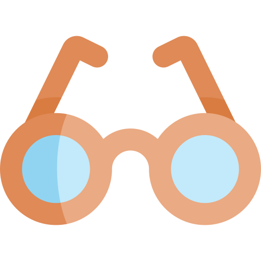 okulary Kawaii Flat ikona
