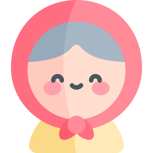 Old woman Kawaii Flat icon