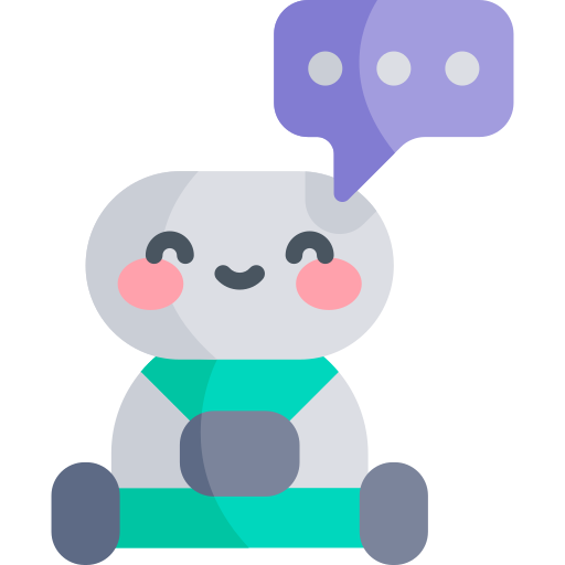 Robot assistant Kawaii Flat icon