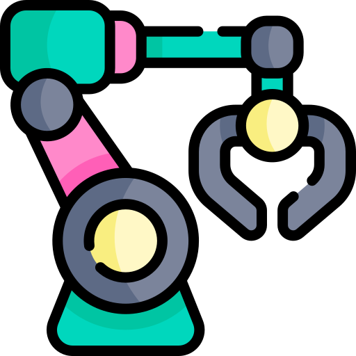 braccio robotico Kawaii Lineal color icona