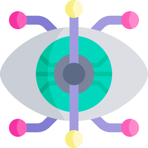 Bionic eye Kawaii Flat icon