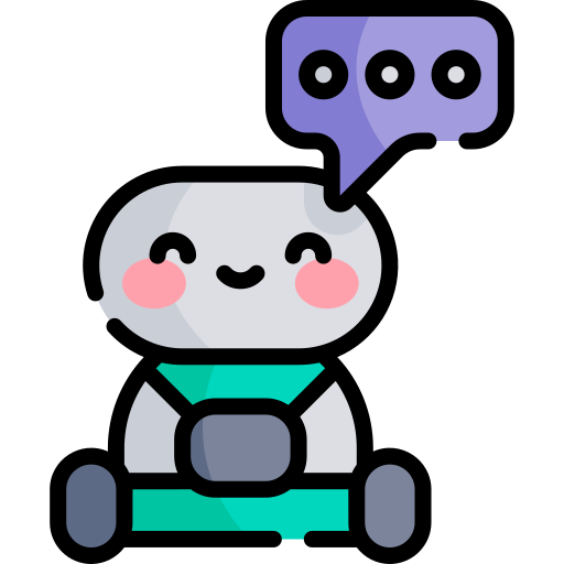 Robot assistant Kawaii Lineal color icon
