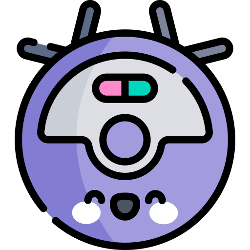 ロボット掃除機 Kawaii Lineal color icon