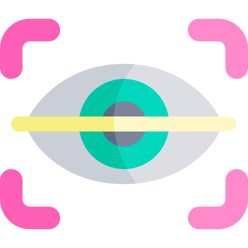Retinal scan Kawaii Flat icon