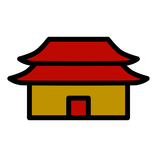 Japanese castle Generic Outline Color icon
