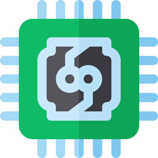 cpu Basic Rounded Flat Ícone