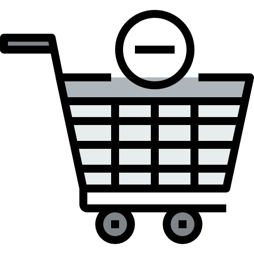 Shopping cart kank Lineal Color icon