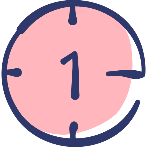 Countdown Basic Hand Drawn Lineal Color icon