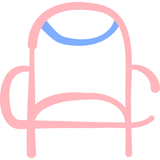 asiento Basic Hand Drawn Color icono