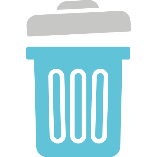 Trash can Generic Blue icon