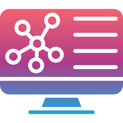 praca w sieci Generic Flat Gradient ikona