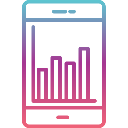 analityka mobilna Generic Gradient ikona