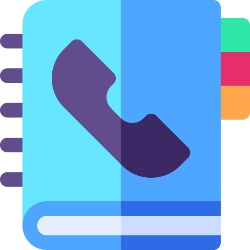 contactboek Basic Rounded Flat icoon