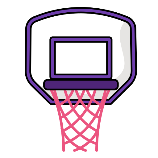 バスケットボールフープ Generic Outline Color icon