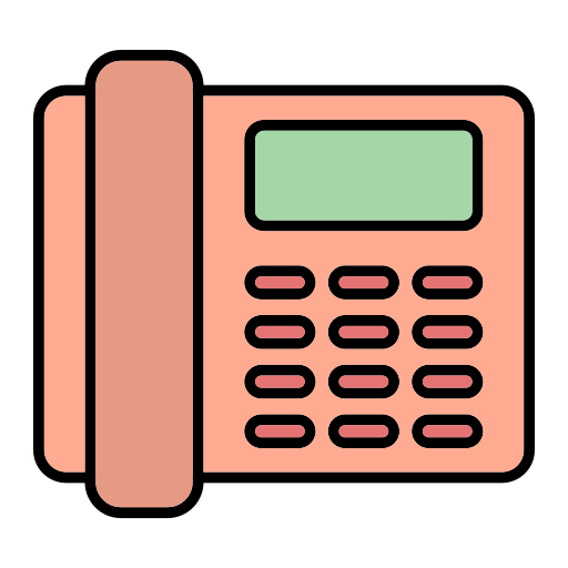 telefon stacjonarny Generic Outline Color ikona