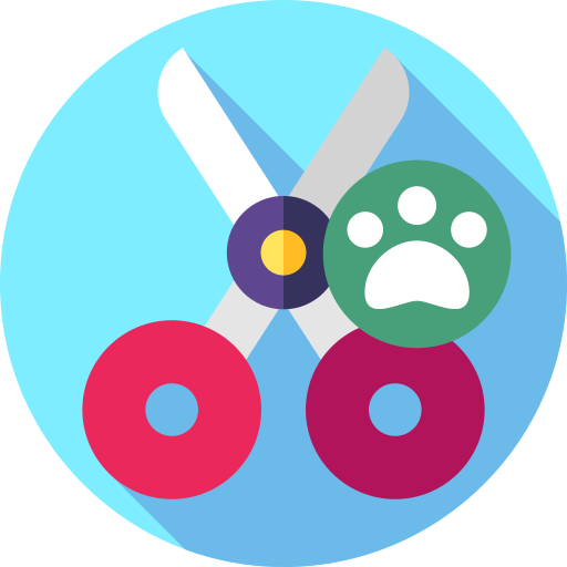 Scissors Flat Circular Flat icon