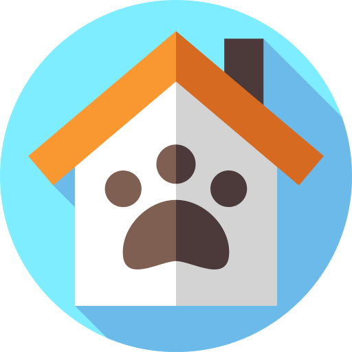 Dog house Flat Circular Flat icon