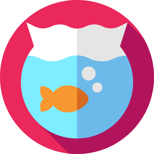 Fish bowl Flat Circular Flat icon