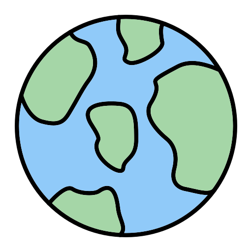 세계 Generic Outline Color icon