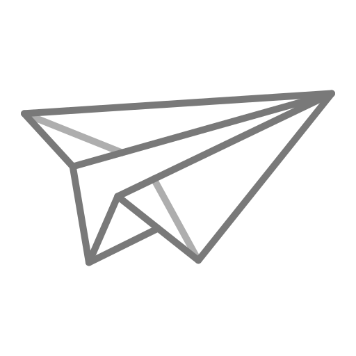 Paper plane Generic Grey icon