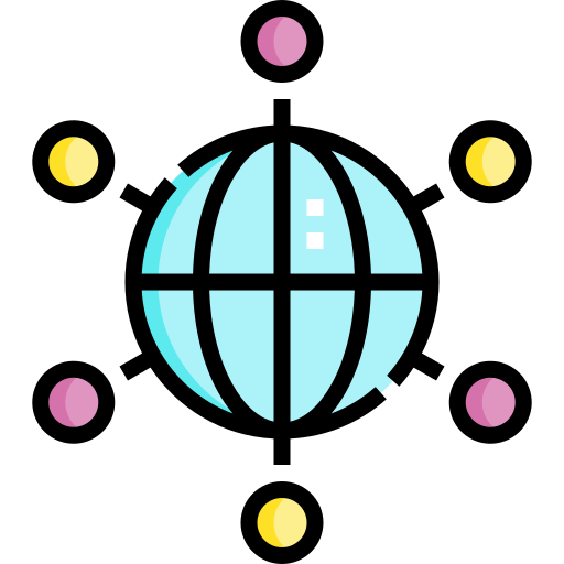 분포 Detailed Straight Lineal color icon