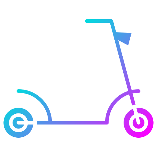 kick-scooter Generic Flat Gradient icoon