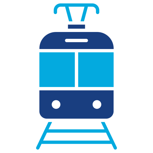路面電車 Generic Blue icon