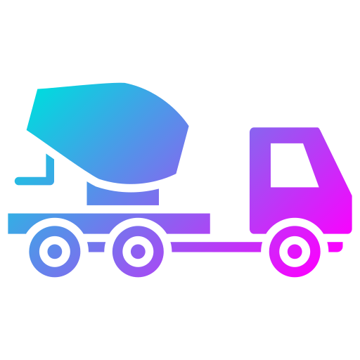 ciężarówka do betonu Generic Flat Gradient ikona