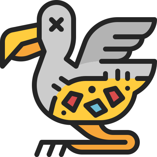死んだ鳥 Generic Outline Color icon