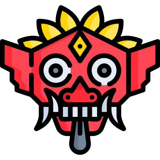 Barong mask Special Lineal color icon