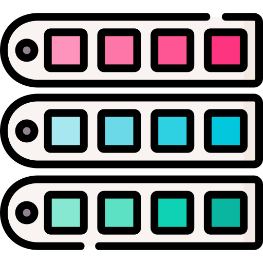 paleta de color Special Lineal color icono