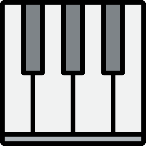 piano kank Lineal Color icono