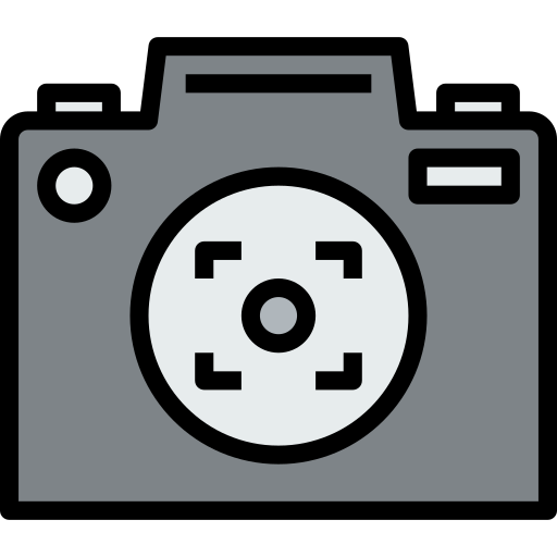 Photo camera kank Lineal Color icon