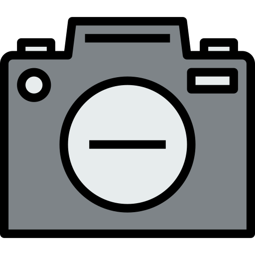 aparat fotograficzny kank Lineal Color ikona