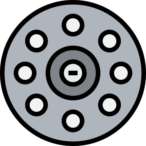 carrete de película kank Lineal Color icono